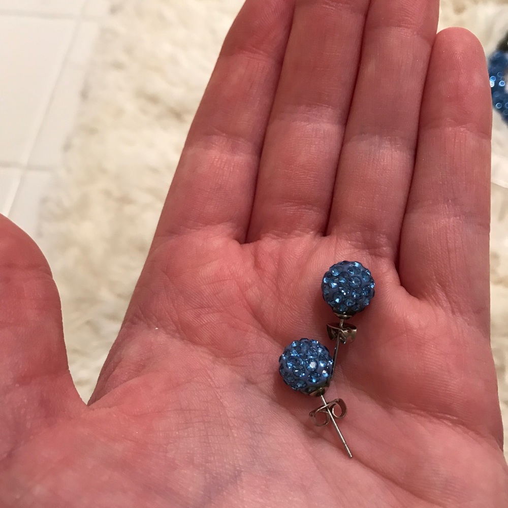 NIB Blue Rhinestone Jewelry Set - Picture 7 of 8